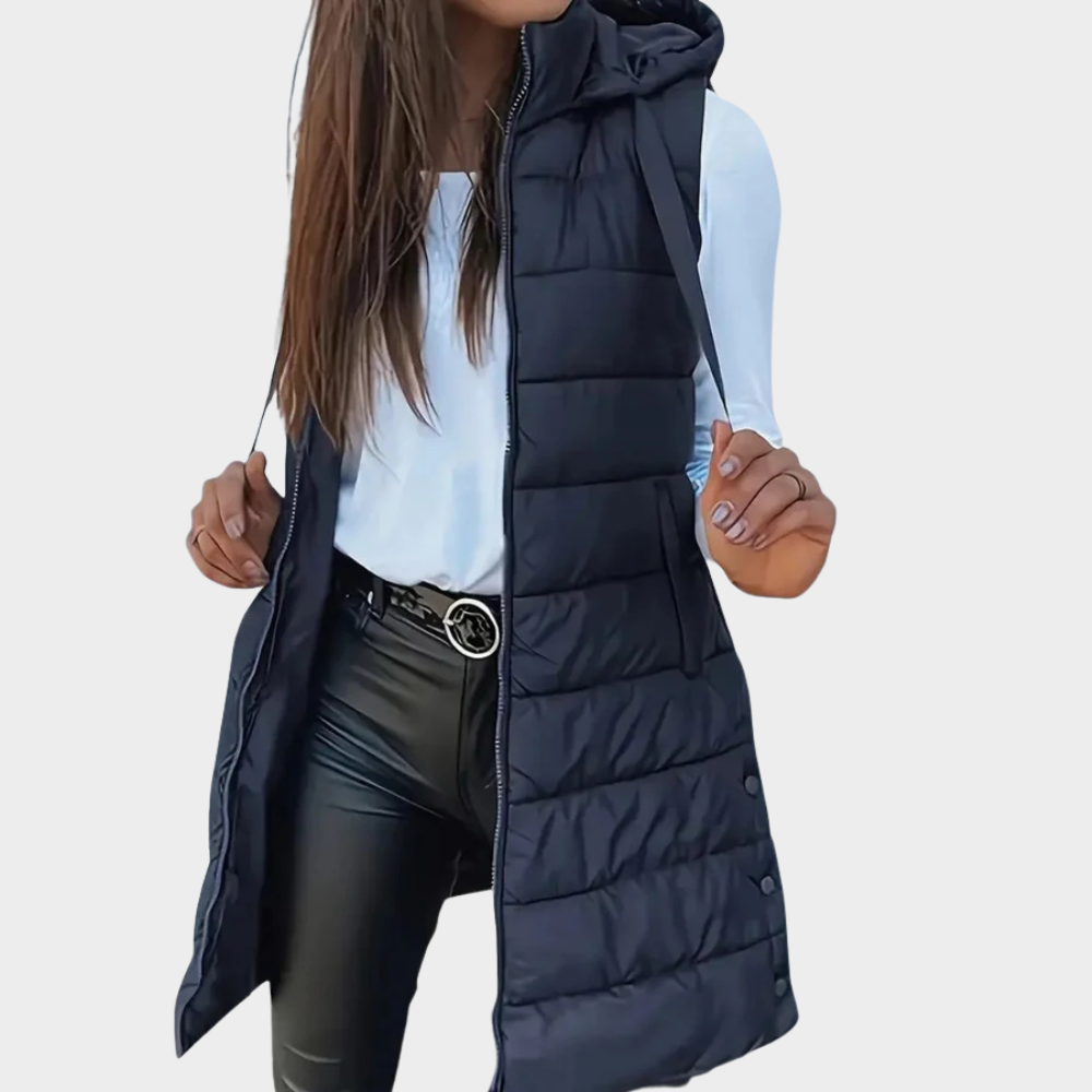 Warme Winterweste Mit Kapuze