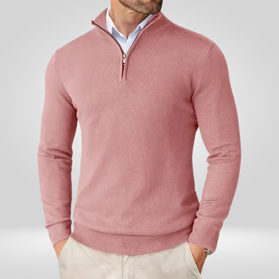 Herren Pullover Slim Fit Reißverschluss