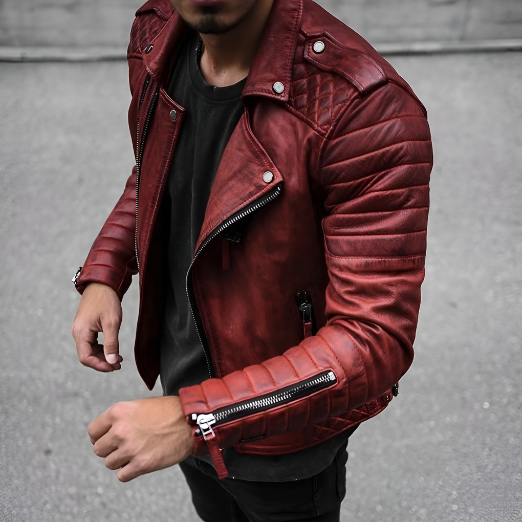 Lederjacke Herren Classic Douglas Stil
