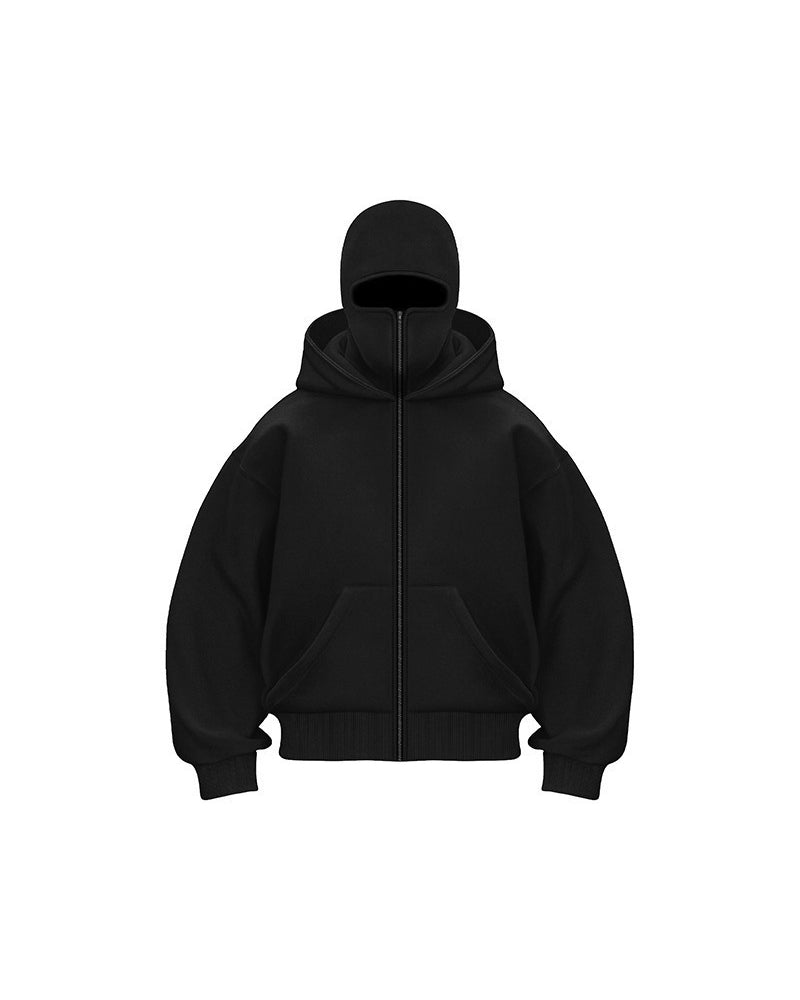 Kapuzenjacke Warm Doppelkapuze Reißverschluss