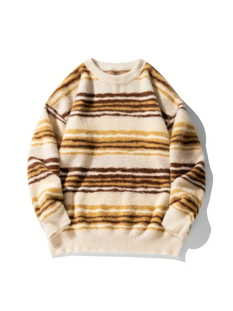 Lässiger Rundhalspullover für Herren Casual Style