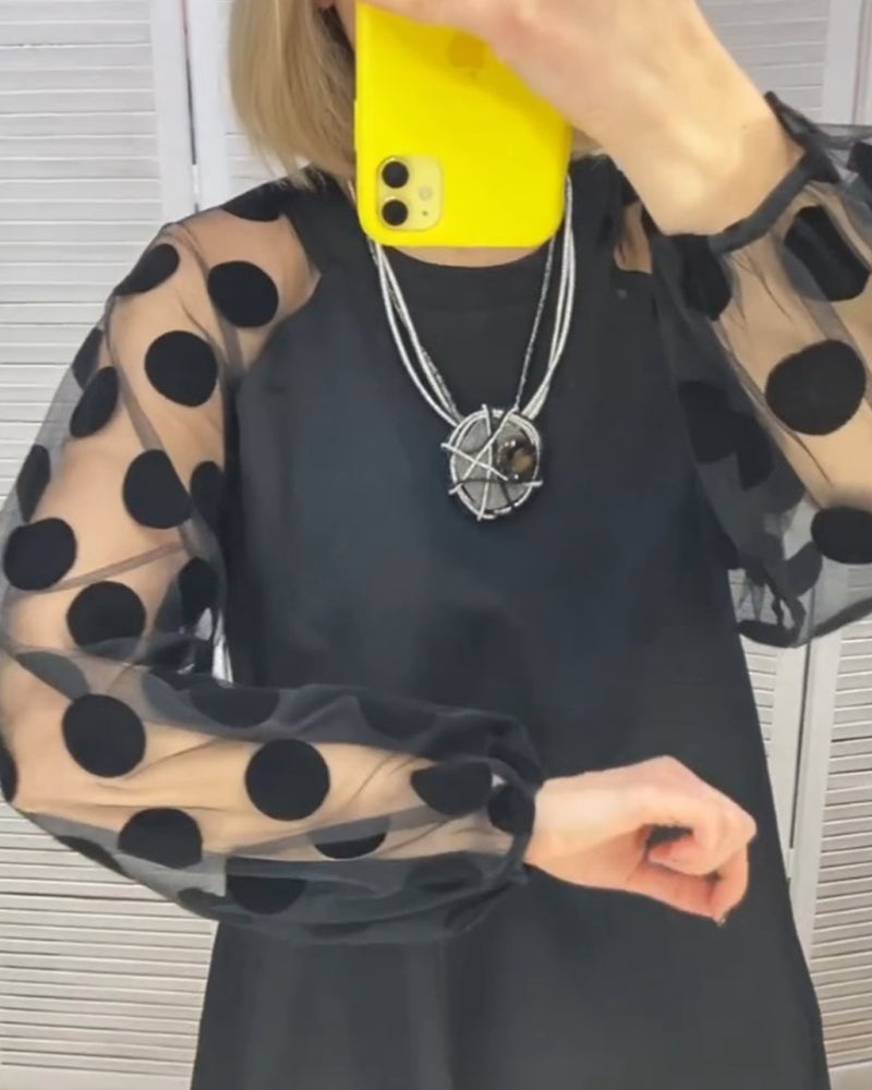 Elegante Damenkleider mit Polka Dot Muster - IdealeKleiden