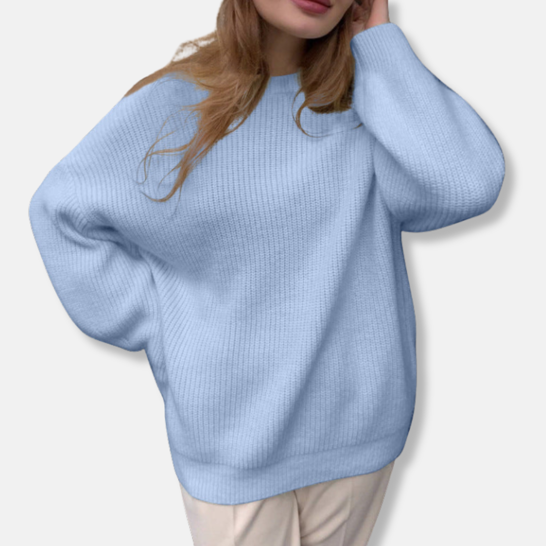 Weiche Strickkleid Übergröße Langärmlig