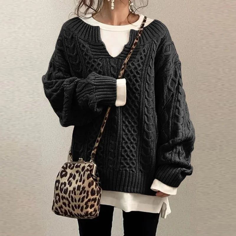 Damen Pullover Weich Modern
