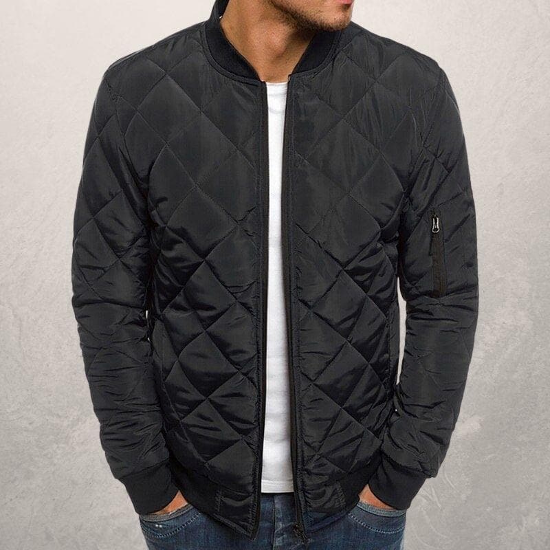 Modische Bomberjacke Diamant Muster