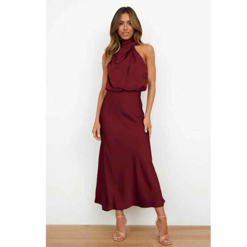 Elegantes Damen-Abendkleid mit Neckholder-Ausschnitt