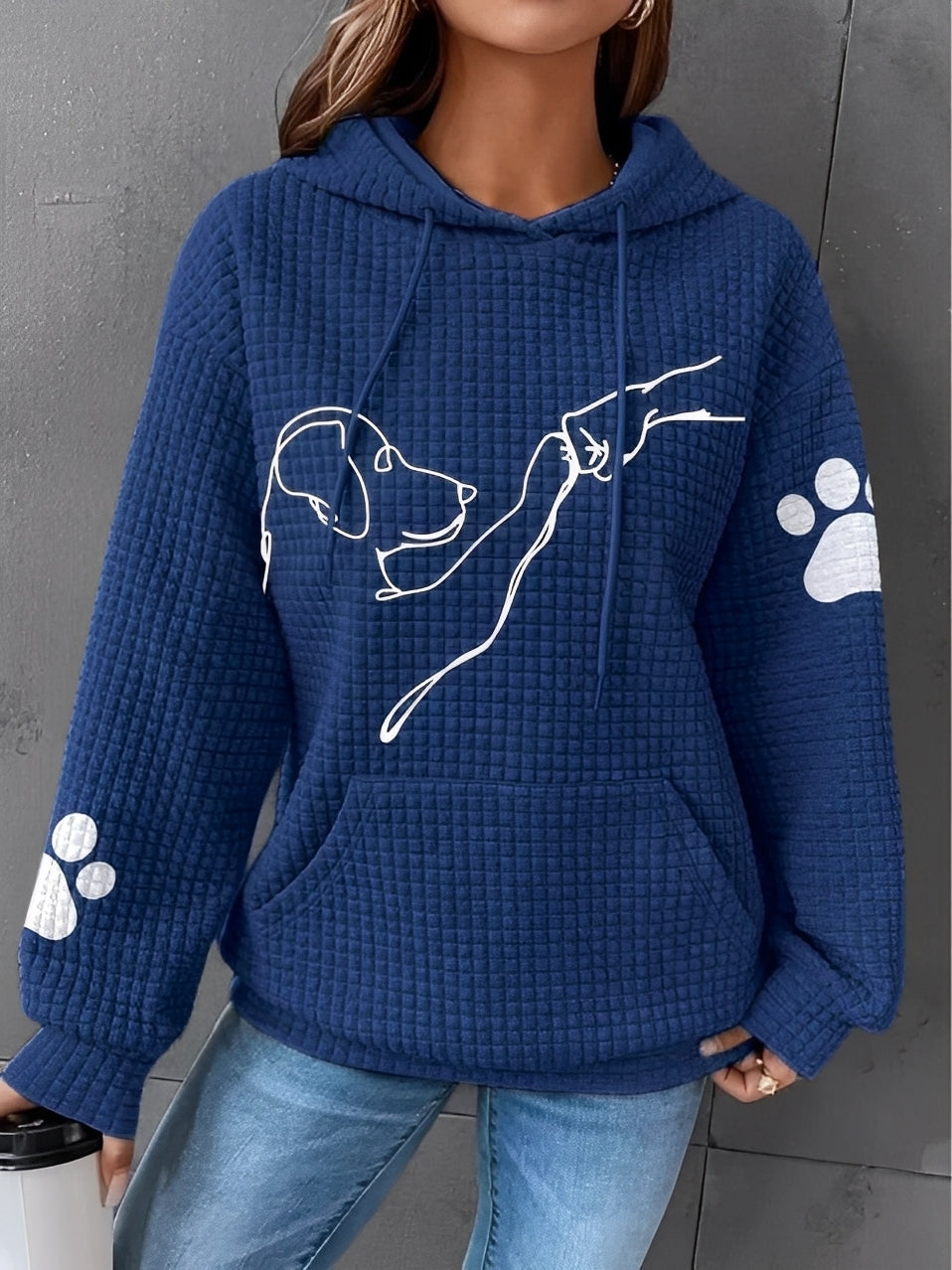 Stylische Damenjacke | Bedrucktes, Weiches Sweatshirt Kapuze