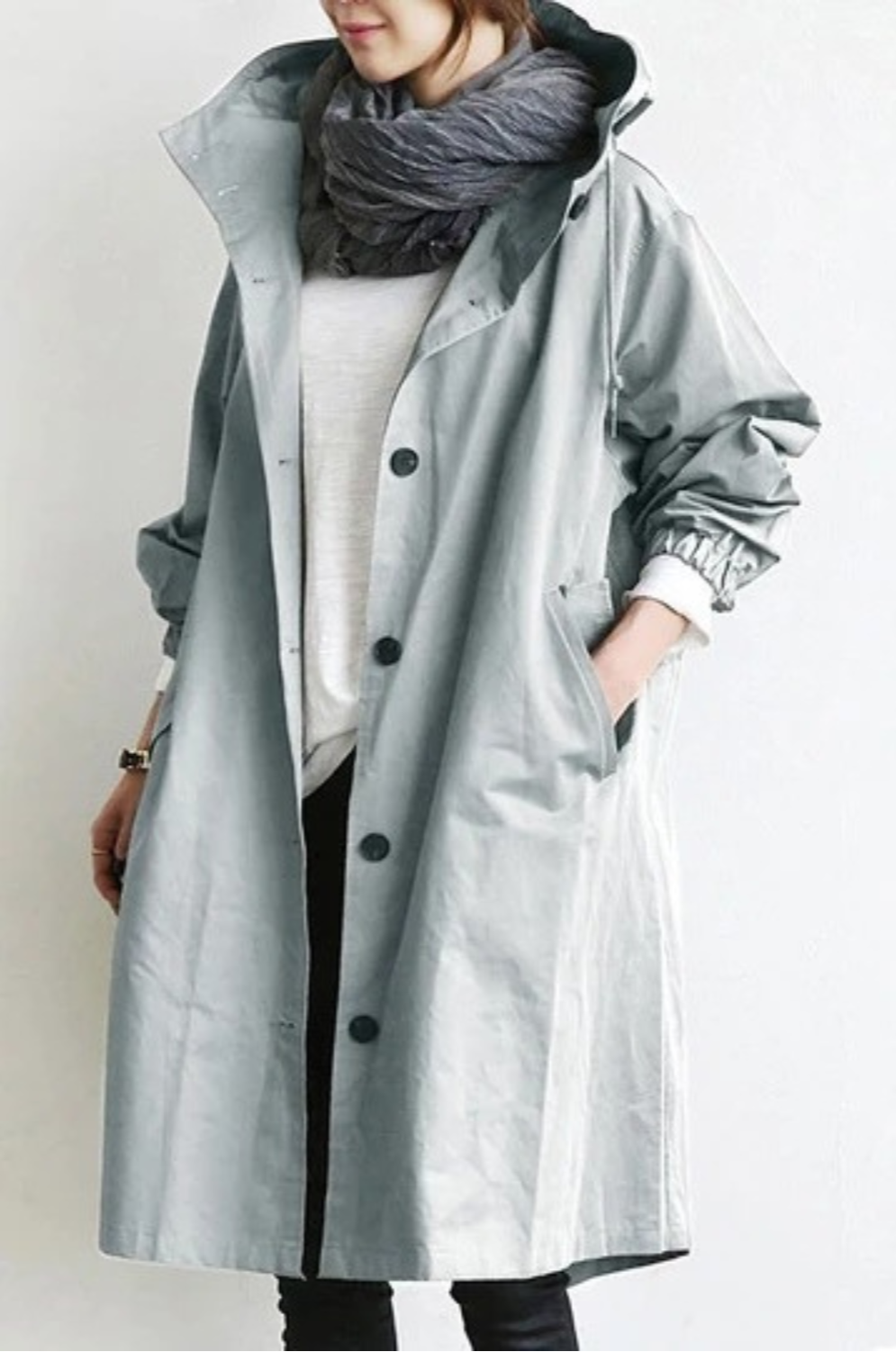 Damen Trenchcoat Wasserdicht Praktisch