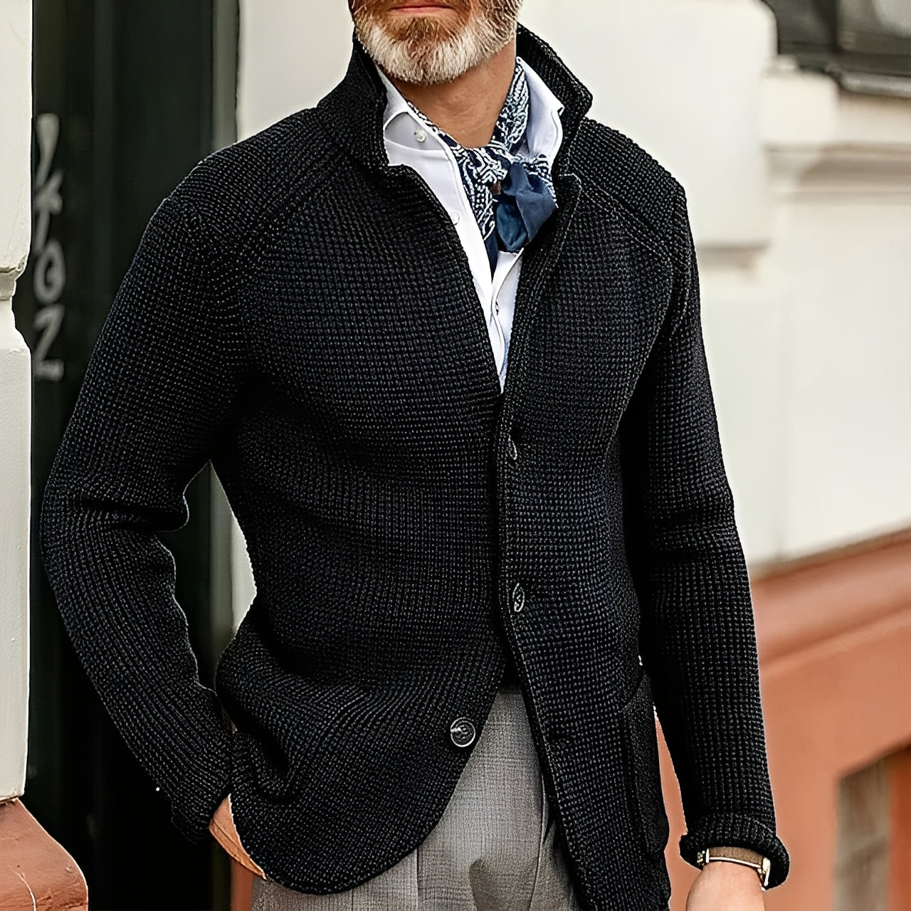Herren Strickcardigan Elegant Modern