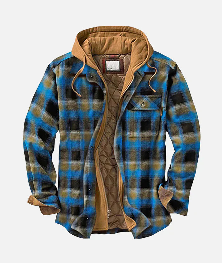 Herren Fleecejacke Kapuze Reißverschluss