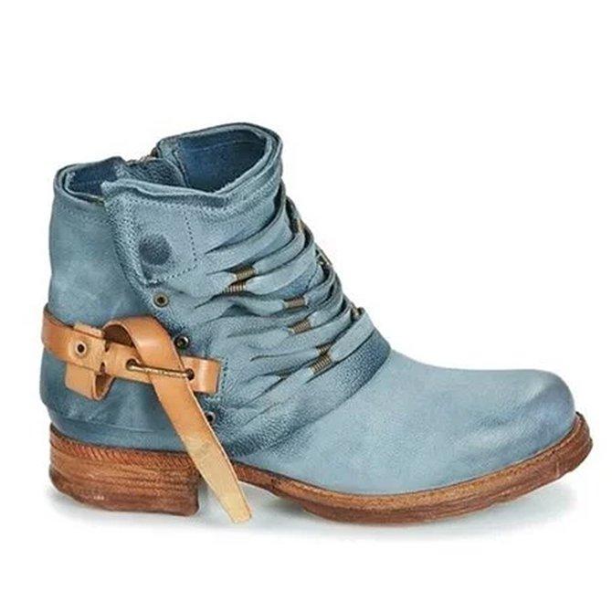Damen Stiefeletten Lässig Chic Schnalle