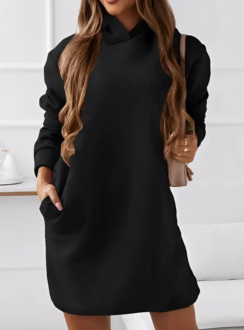 Stylisches Minikleid mit Kapuze Damenmode