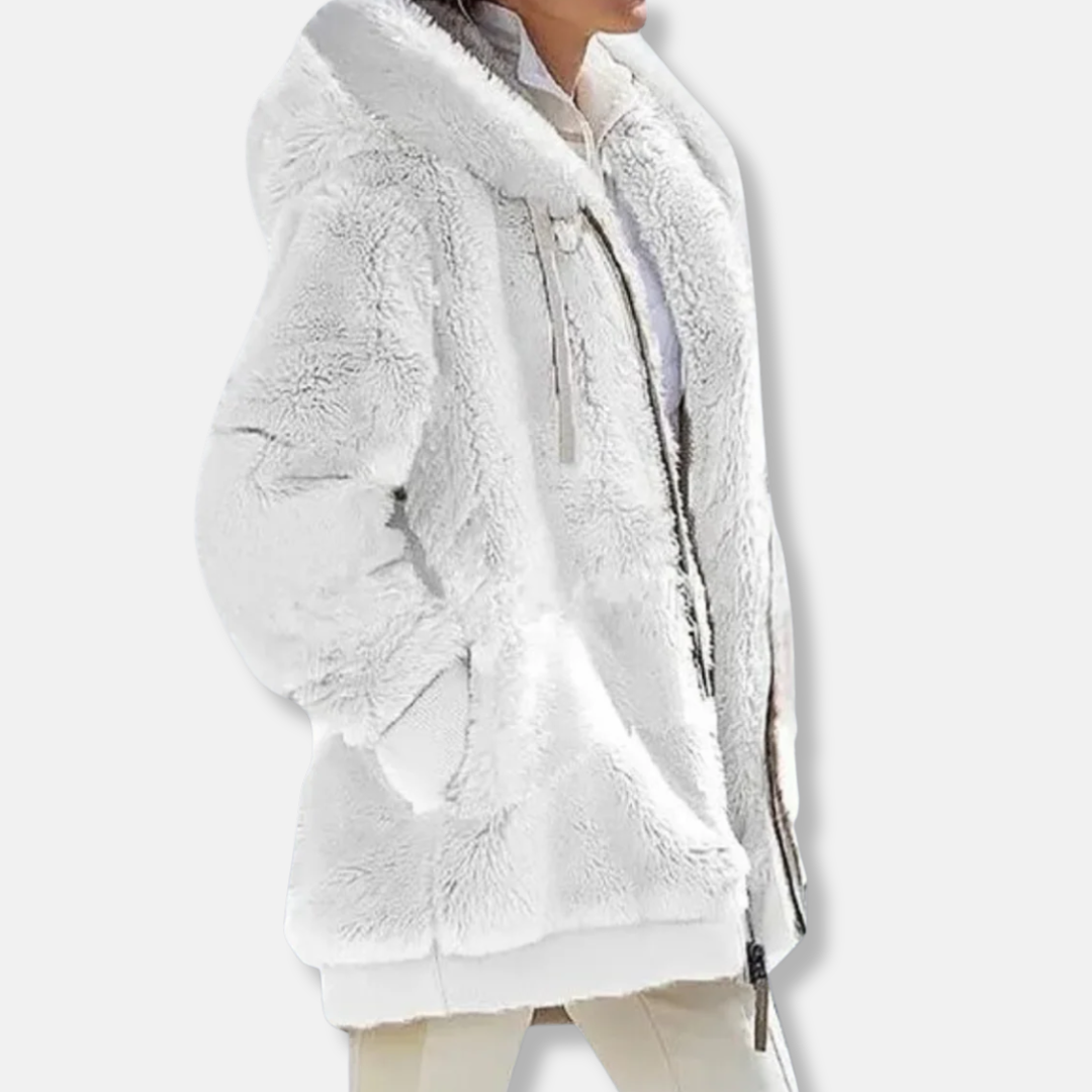Übergroße Fleecejacke Kapuzenjacke Warm