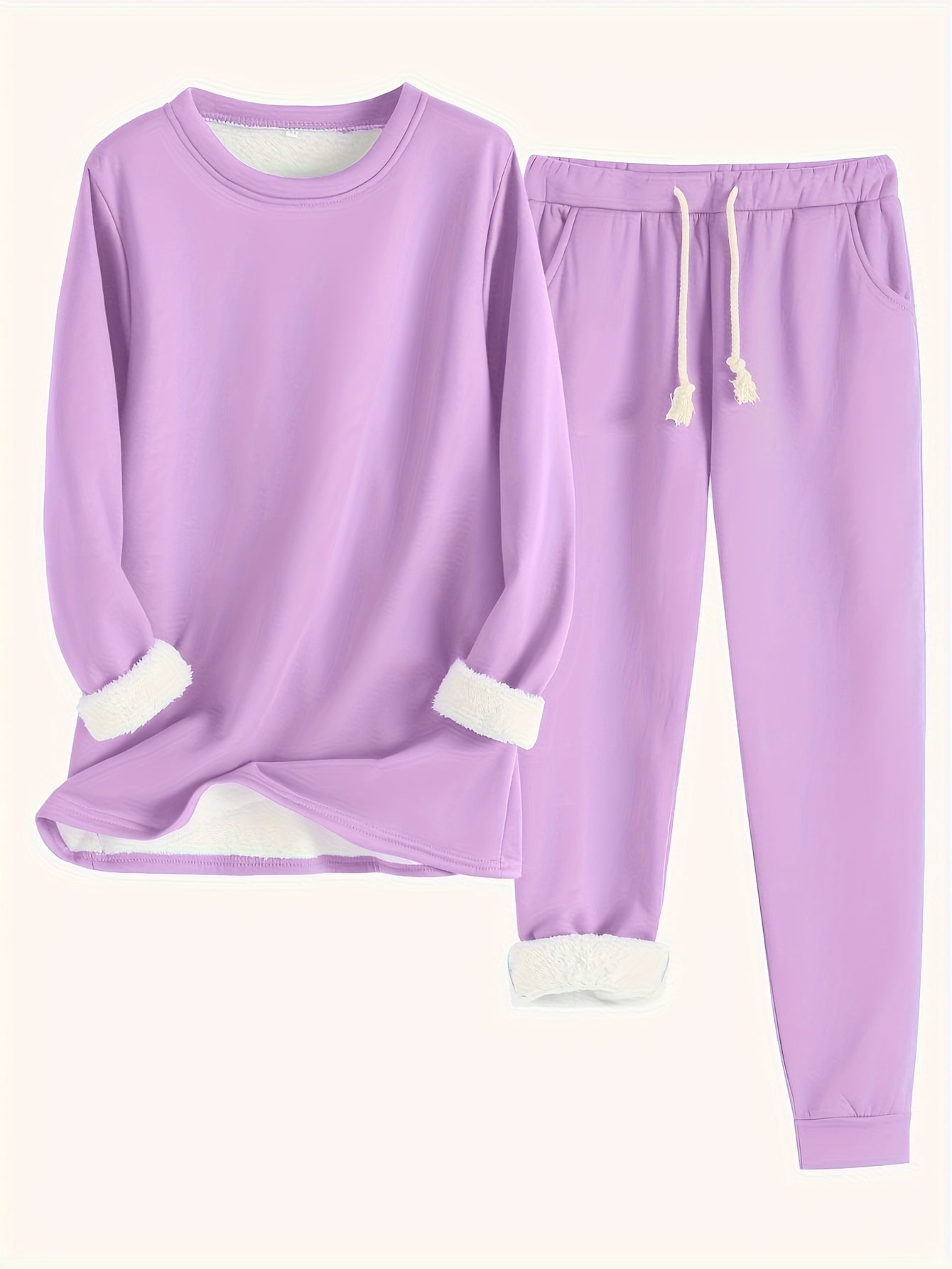 Damen Bequemes Winter-Pyjama-Set