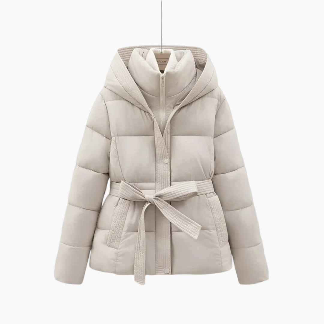 Isabella Damen Winterdaunenjacke Mit Gürtel Warm Isoliert