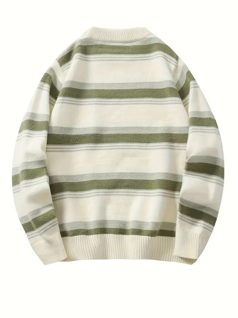 Modischer Streifenpullover Herren - IdealeKleiden