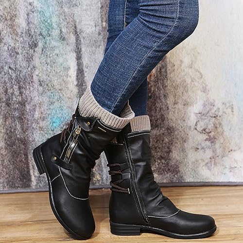 Lange Wollstiefel Damen Warm