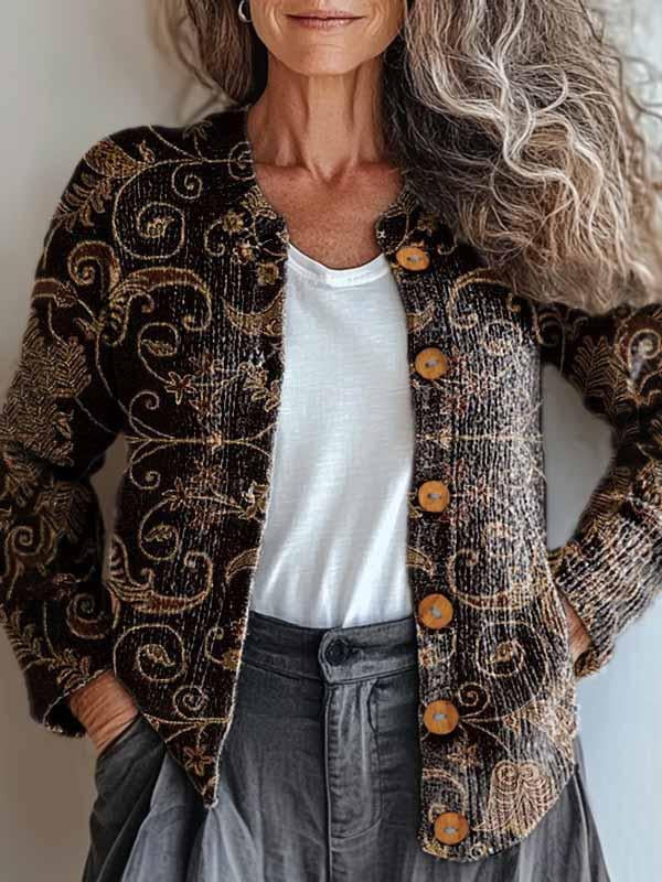 Luxus-Jacke Bronze-Brokate Damen - IdealeKleiden