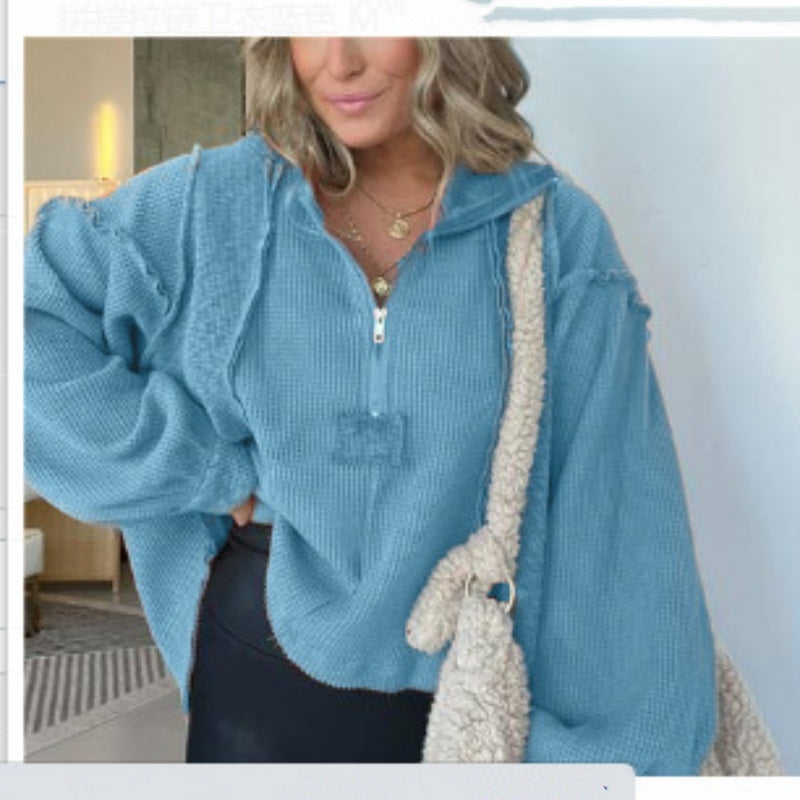 Herbst Pullover Unregelmäßiger Saum