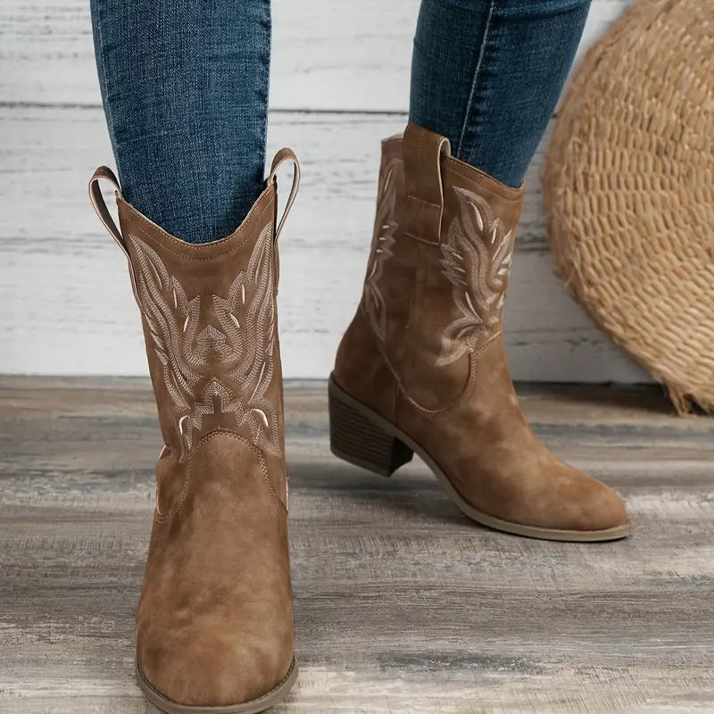 Westen Stiefel Outfit Cowboy Chic Damen - IdealeKleiden