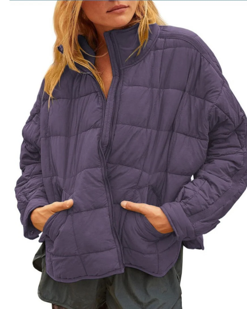 Leichte Pufferjacke Kompakt Reißverschluss Damen