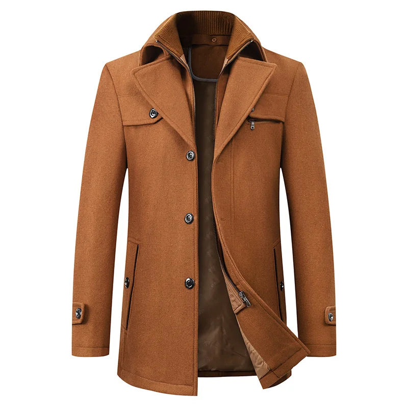 Herren Winterjacke Wasserdicht Schwarz Business