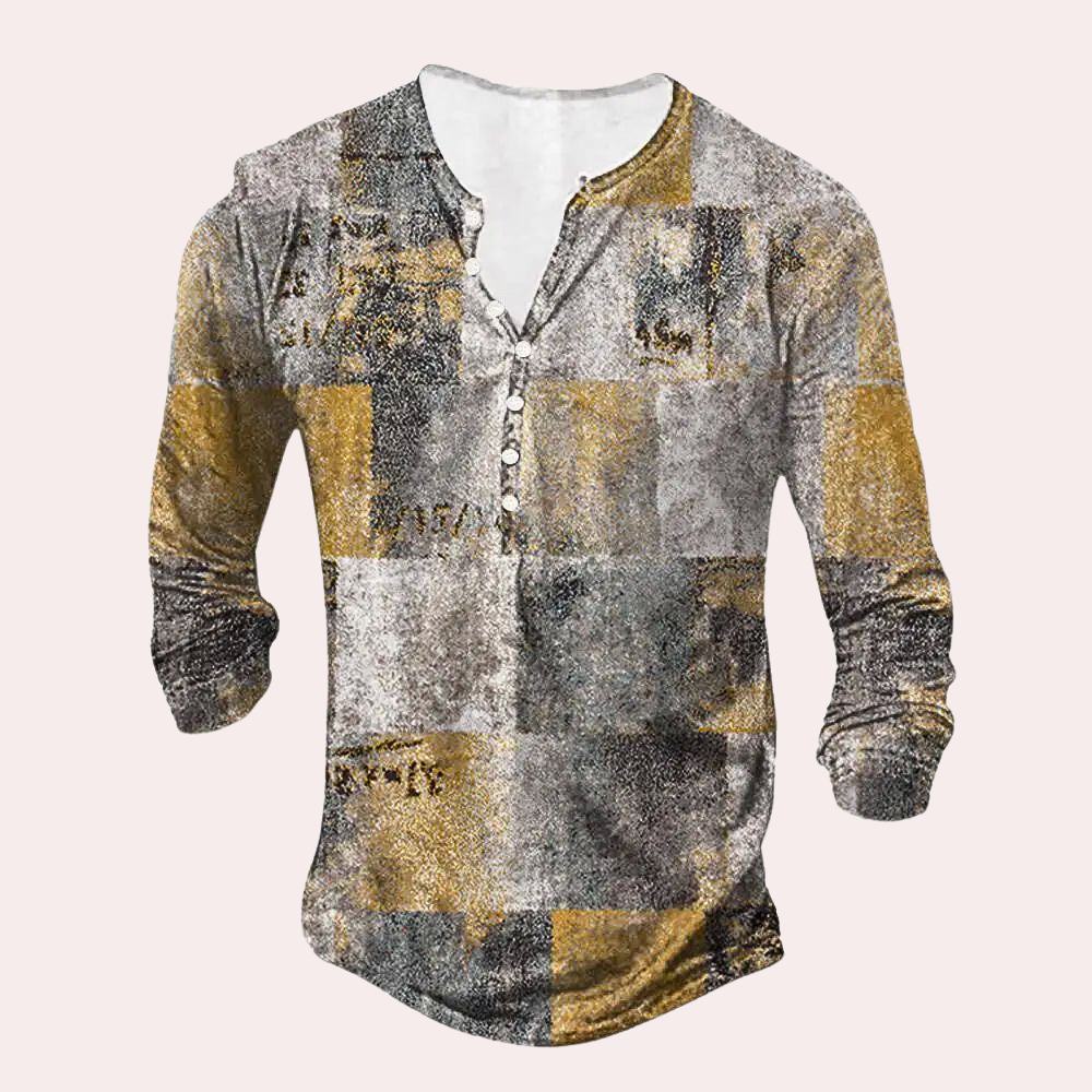 Praktisches Kleid aus Baumwolle Patchwork Design