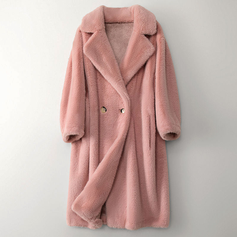 Eleganter Damen Wintermantel Beige