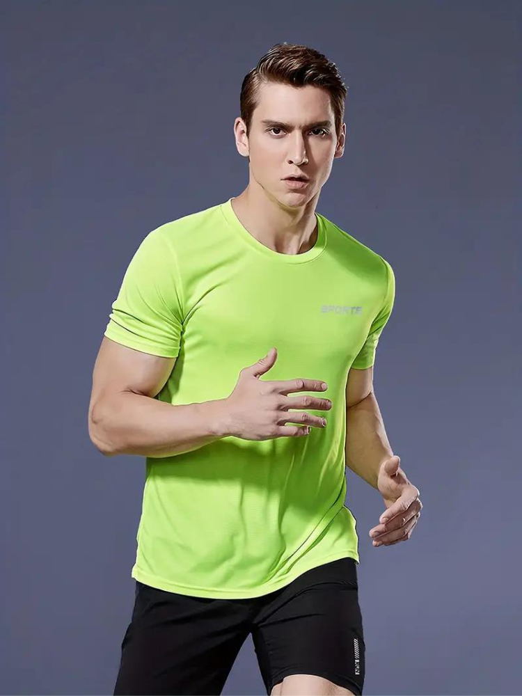 Herren Sport T-Shirt Schnelltrocknend Leicht