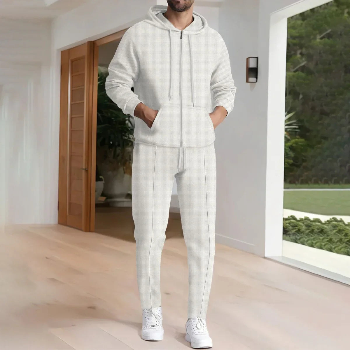 Herren Sportanzug Kapuze Freizeitlook