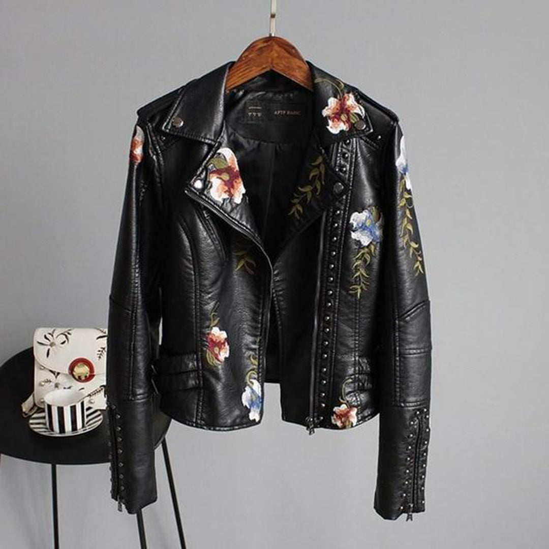 Frauen Blumenjacke Herbst Trend