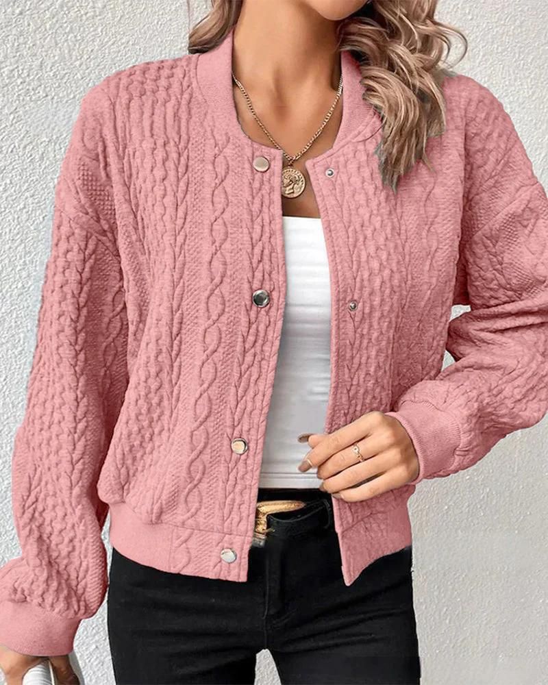 Elegante Strickjacke Damen Modern Knöpfe