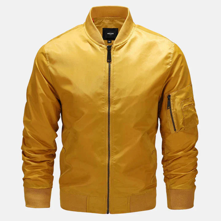 Herren Bomberjacke Winddicht Zip-Up Herbstjacke