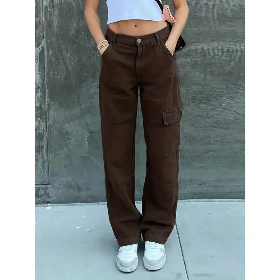 Modische Cargohose Damen Bequem Elegant