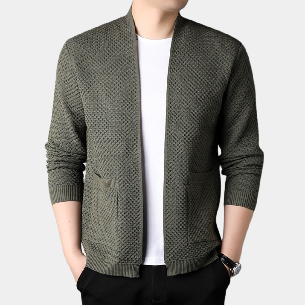 Modisches Kleid Slim Fit Offener Vorderteil mit Taschen