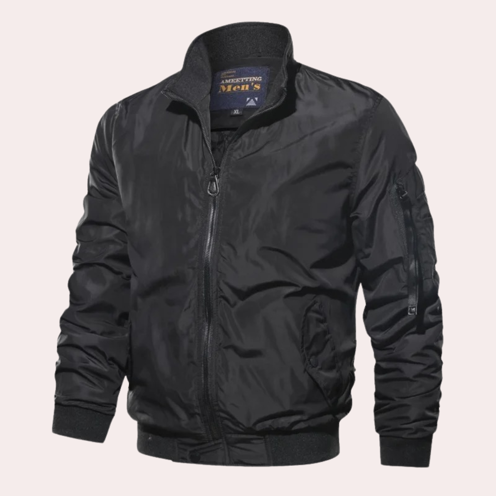 Herren Bomberjacke Stilvoll Winddicht