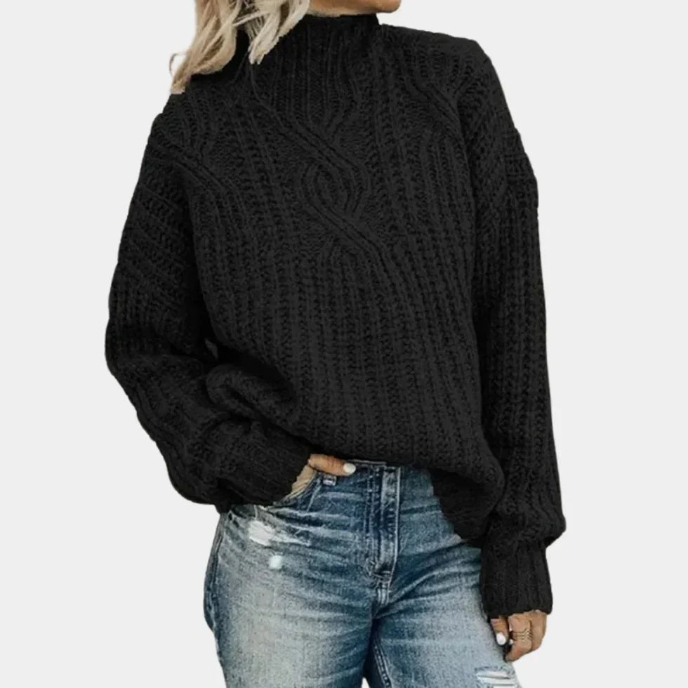 Damen Strickpullover Weich Violet