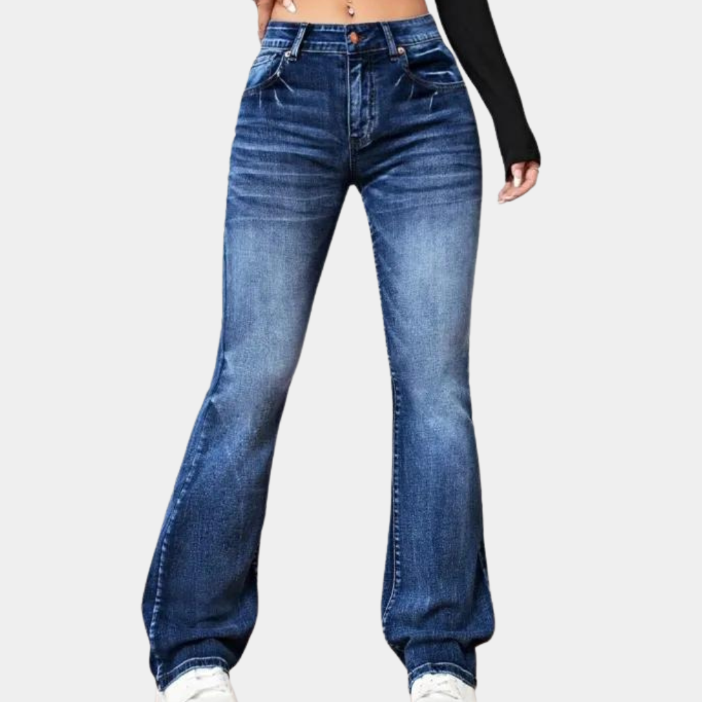 Elegante Damen Hose Hoch Tailliert Figurformend