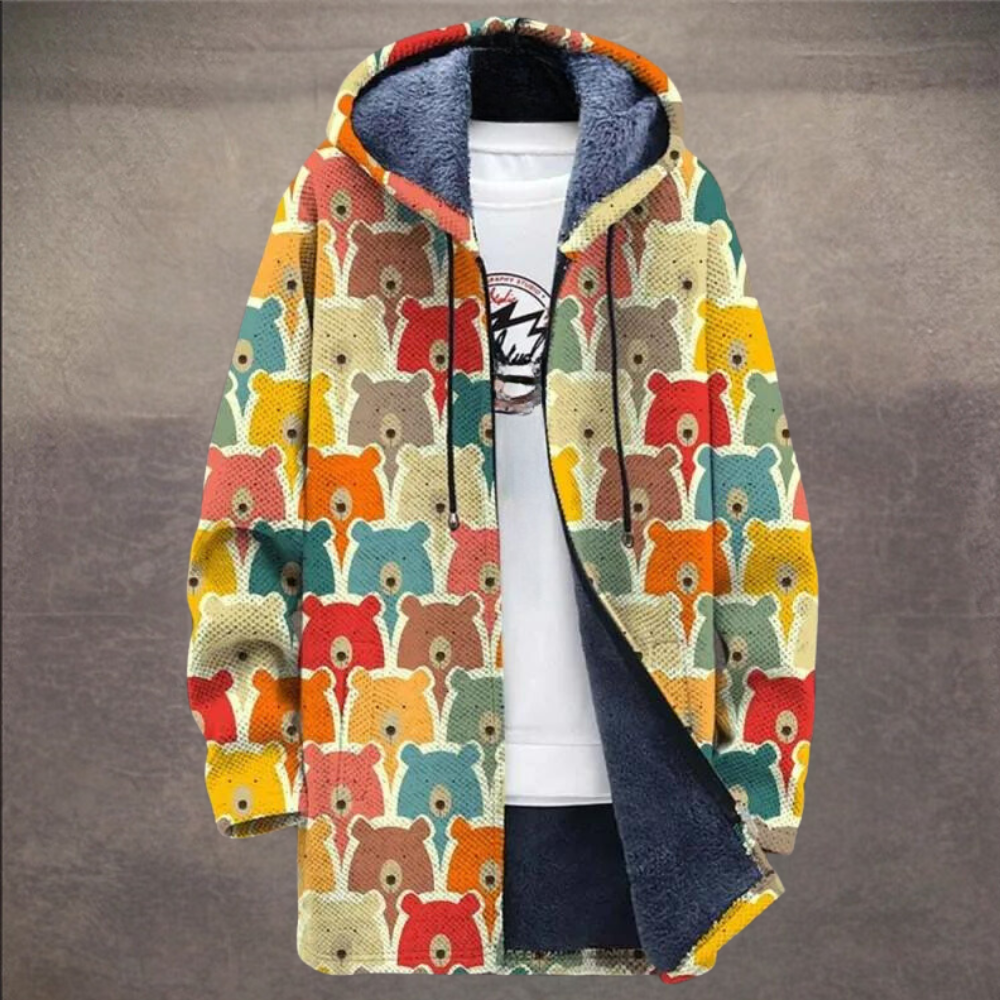 Stylische Herrenweste Retro Blockfarben