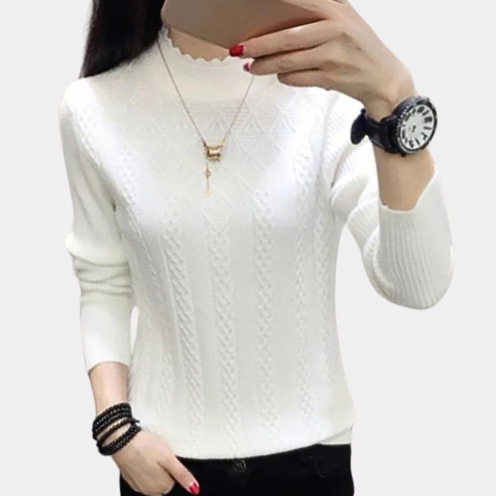 Weicher Rollkragenpullover Damen Luxus Qualität