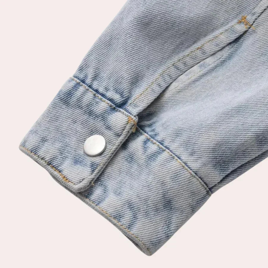 Modische Damen-Jeansjacke Chic Style - IdealeKleiden