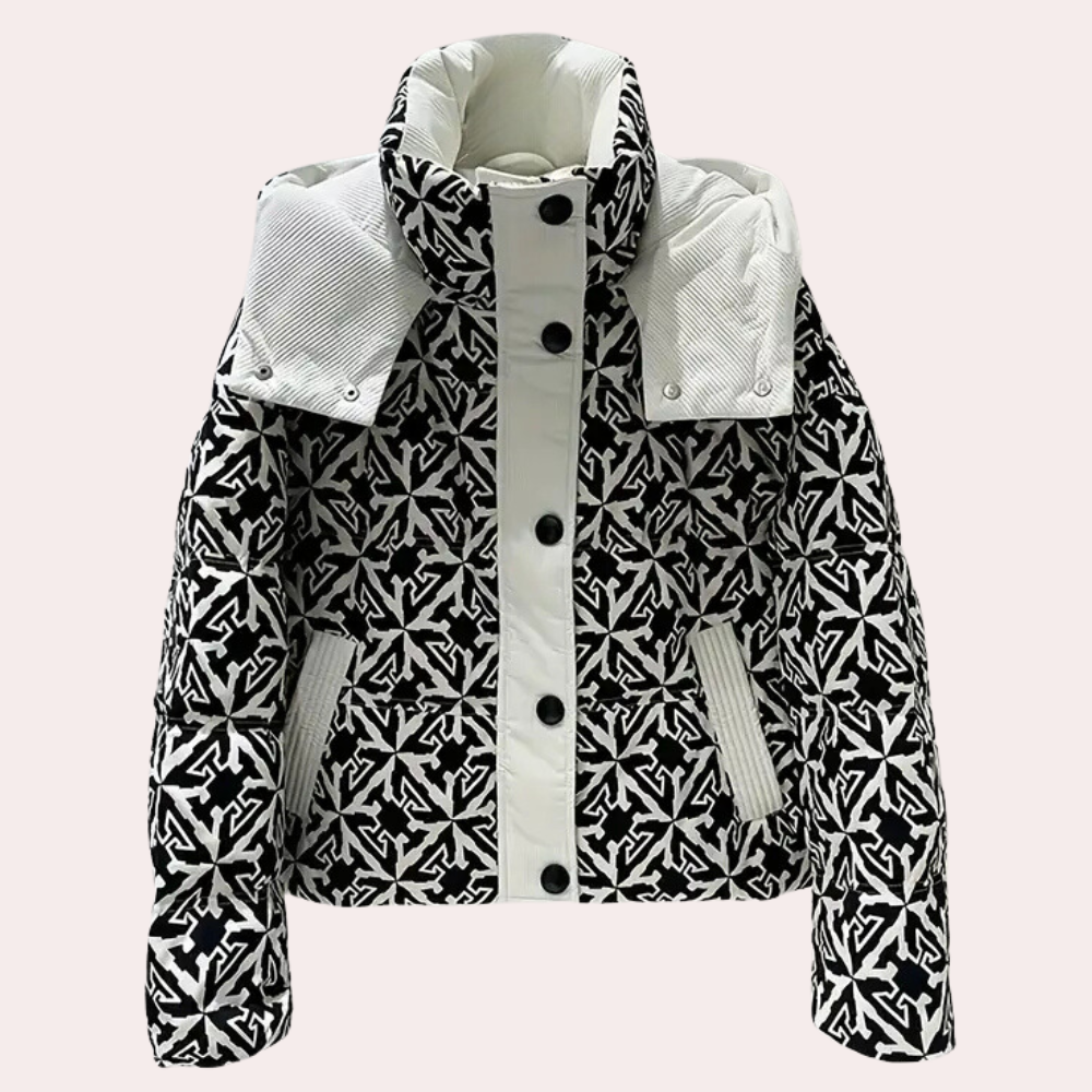 Warme Pufferjacke Damen Winterjacke Modern Design - IdealeKleiden
