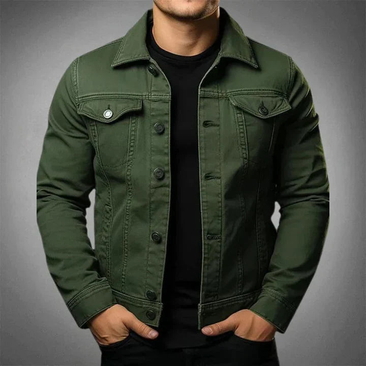 Herren Jeansjacke Klassisch Casual