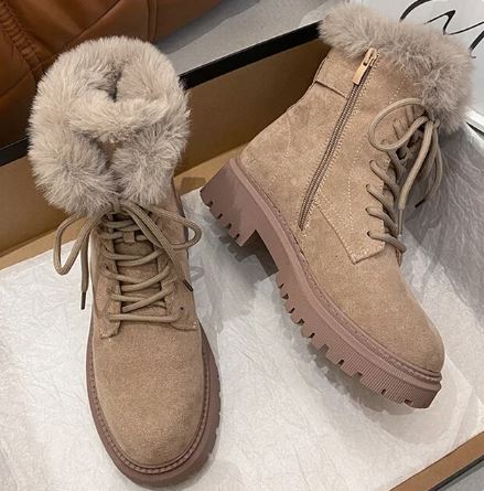 Warme Schneestiefel Rutschfest Reißverschluss