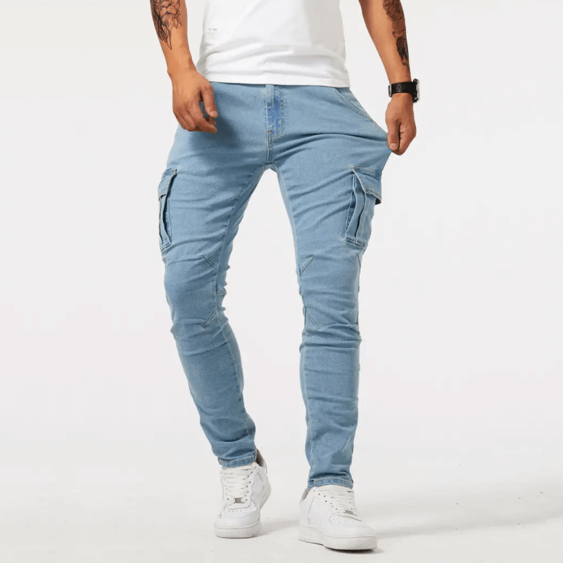 Herren Skinny Jeans Cargostil