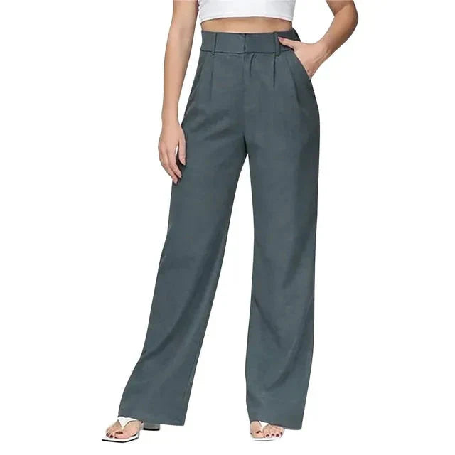 Hohe Hose Weite Bein Damenhose