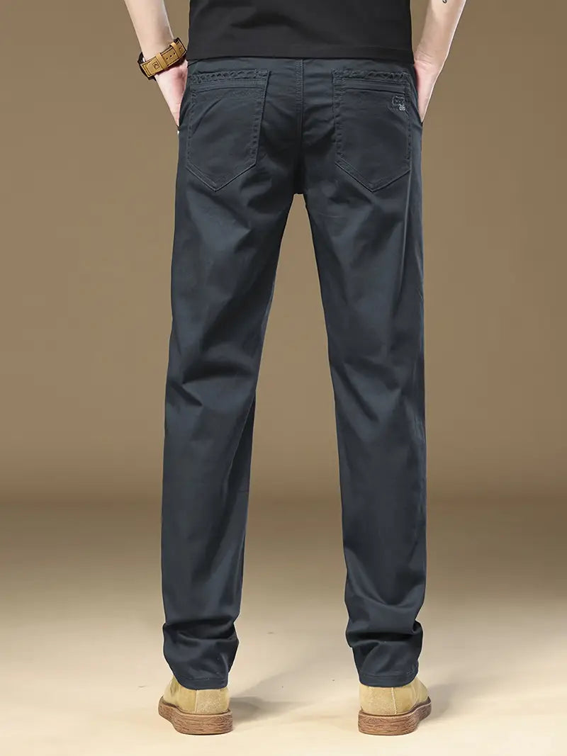 Herren Chino Hosen Bequem Gerade