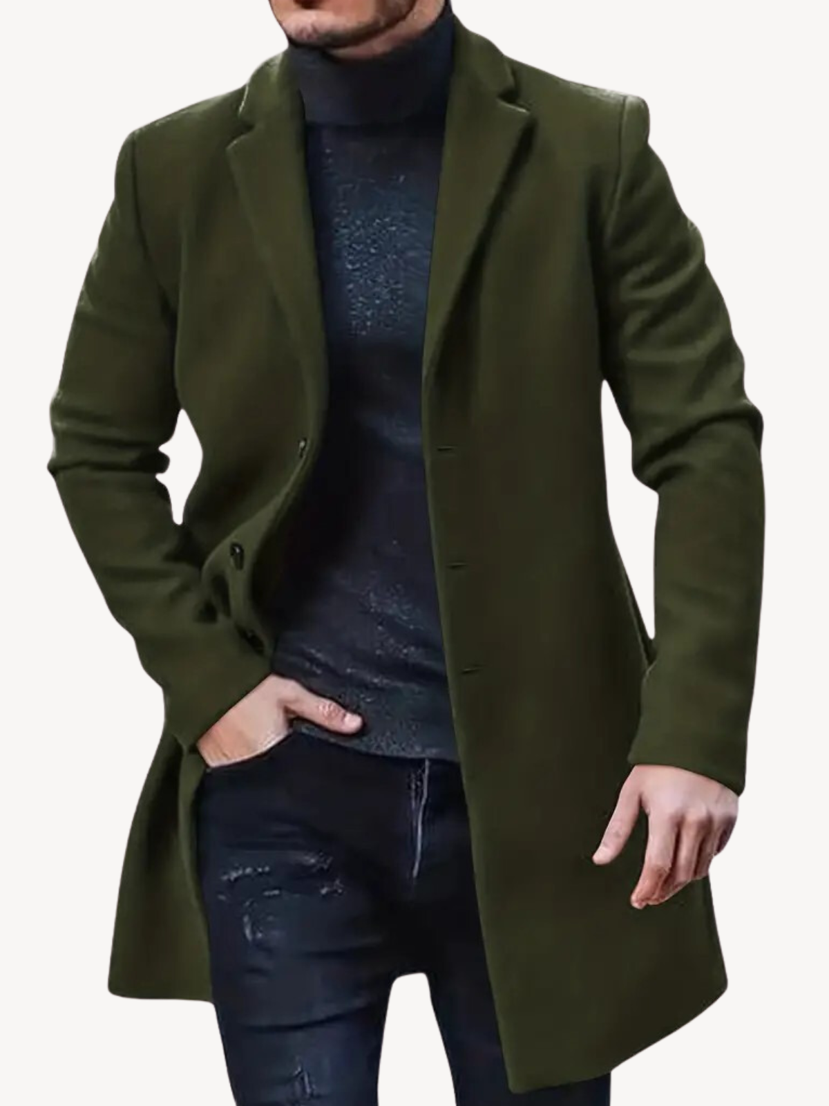 Klassischer Trenchcoat Maßgeschneidert Mittellang