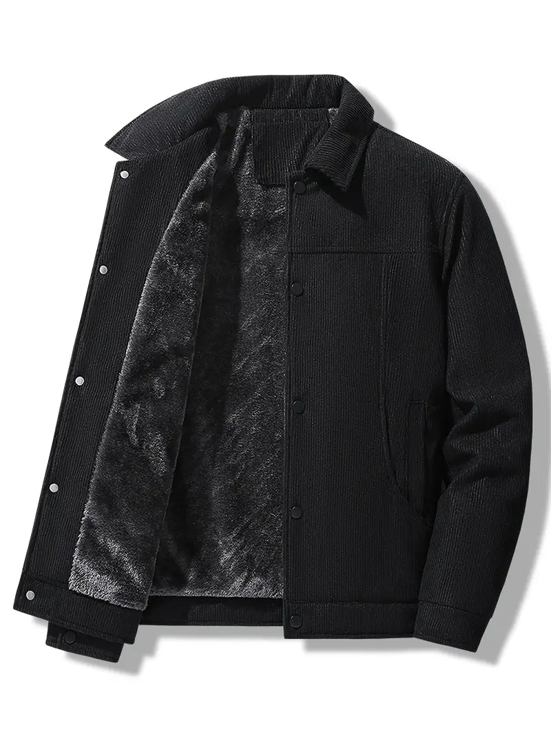 Herren Winterjacke Fleece Isolierung Cord