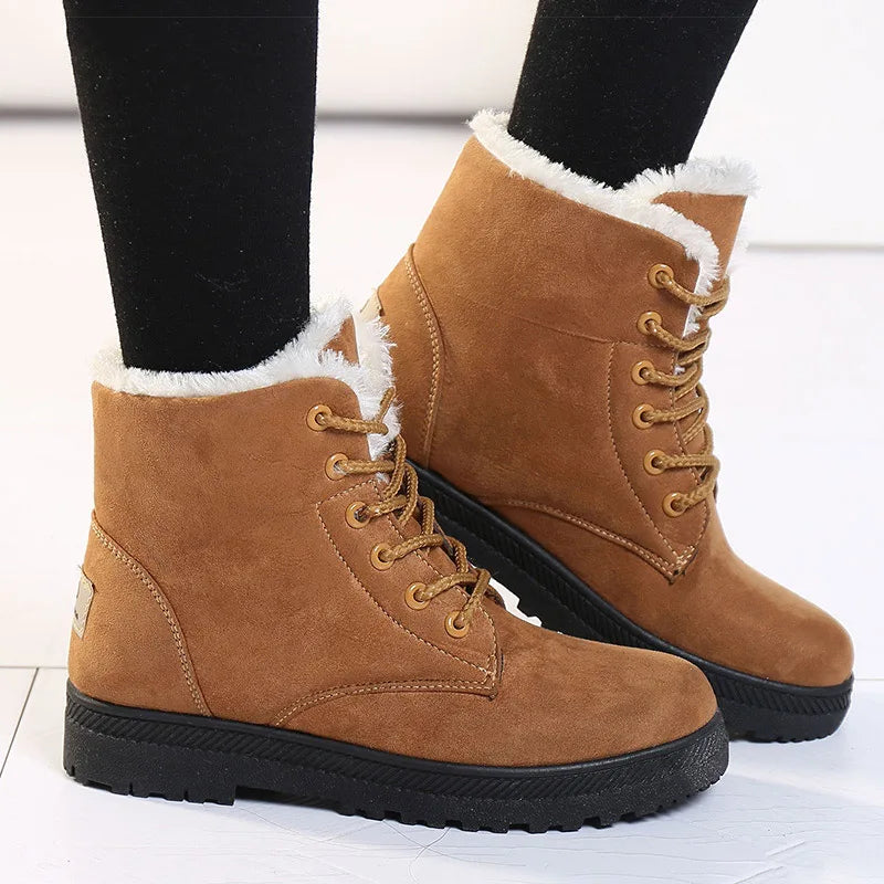 Warme Winterstiefel Damen Weich Polster